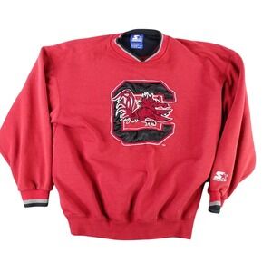 South Carolina Gamecocks Sweater Mens XL Red NCAA Vintage 90s V neck Starter